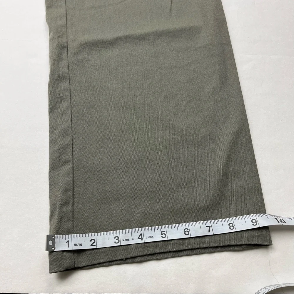 Duck Head‎ Stretch Twill Pant Womens Size 18 Green Pockets Preppy NEW